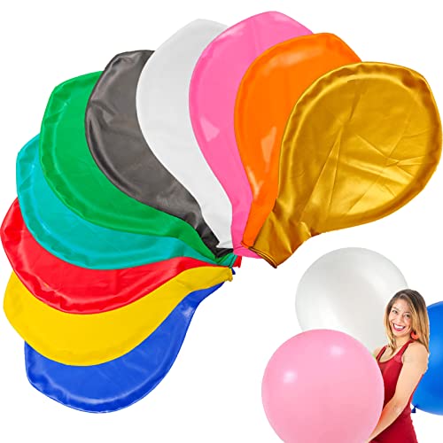 36 Zoll Grosse Luftballons Bunt,10 Stück Riese Luftballon Latex riesige Ballon Rund Gross Dekoration für Hochzeit Geburtstag Taufe Babyparty Kinder Party Festival von YOUYIKE