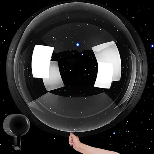 80cm Jumbo Bobo Klar Luftballons, 10 Stück BoBo Ballon, Kristall Blase Klar Ballons, Wiederverwendbare Bubble Ballons für Geburtstag Party Hochzeit Jahrestag Geburtstag Party Dekorationen(32Zoll) von YOUYIKE