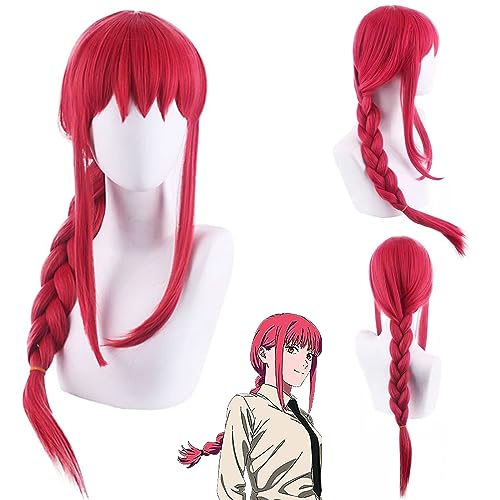 Makima Cosplay Wig, Makima Lange Geflochtene Perücke mit Pferdeschwanz, Makima Cosplay Perücke für Frau und Mädchen Anime Cosplay Halloween Karneval Party Makima Cosplay Wig, Makima Lange Geflochtene Perücke mit Pferdeschwanz, Makima Cosplay Perücke für Frau und Mädchen Anime Cosplay Halloween Karneval Party von YOUYIKE