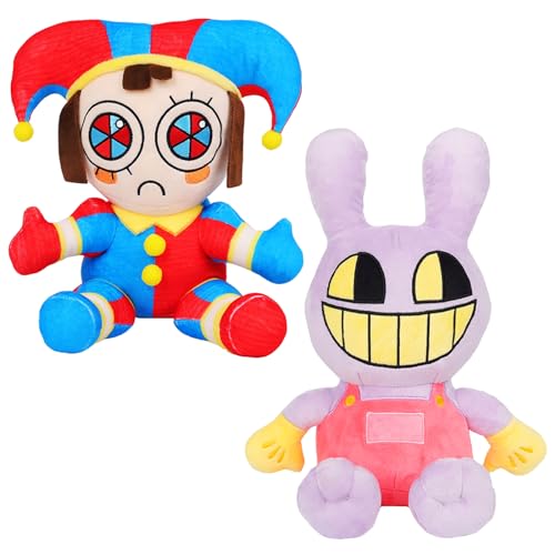 YOUYIKE 2 Stück The Digital Circus Plush, The Amazing Digital Circus Plush, Kuscheltier digital Circus, Geburtstagsgeschenke für Jungen und Mädchen, Peripheriegeräte von Anime Figuren Spielzeug(B+E) YOUYIKE 2 Stück The Digital Circus Plush, The Amazing Digital Circus Plush, Kuscheltier digital Circus, Geburtstagsgeschenke für Jungen und Mädchen, Peripheriegeräte von Anime Figuren Spielzeug(B+E) von YOUYIKE