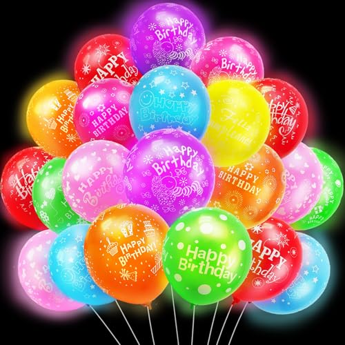 YOUYIKE 40 Stücka 12 Zoll Leuchtende Led Ballons, Alles Gute zum Geburtstag einfarbig gemischte Farbe, mit bunten Lichtern, für Party, Geburtstag, Festival, Weihnachten, Karneval, Decorations YOUYIKE 40 Stücka 12 Zoll Leuchtende Led Ballons, Alles Gute zum Geburtstag einfarbig gemischte Farbe, mit bunten Lichtern, für Party, Geburtstag, Festival, Weihnachten, Karneval, Decorations von YOUYIKE