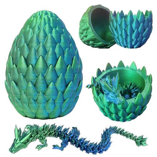 YOUYIKE 3D-Gedruckter Drache im Ei, Blau Drachenei-Set, 1 Stück Dracheneier mit 1 Drachen im Inneren, Inneren Heimbüro Schreibtischdekoration Erwachsene Jungen Mädchen Geschenke Spielzeug von YOUYIKE