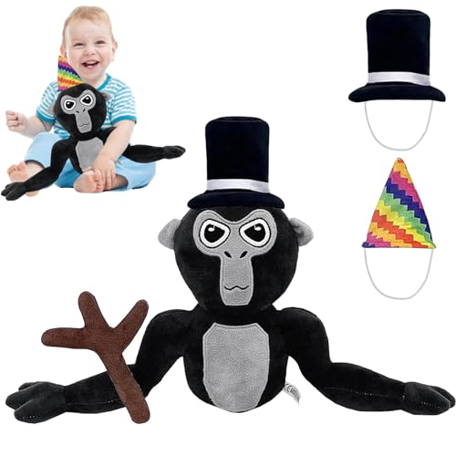 YOUYIKE Gorilla Tag Plush, 35CM Gorilla Kuscheltier, Monkey Plush Toy, für Fans, Kinder, Thanksgiving, Geburtstag, Ostern, Weihnachten Viene Von 2 sombreros von YOUYIKE