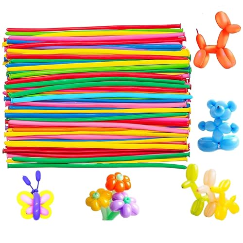 YOUYIKE Lange Ballons, 100 Stück Modellierballons, Lange Bunte Ballons, Magischer Ballon, Modellierballons für Luftballons Knoten, Luftballons Tiere Clown Formen YOUYIKE Lange Ballons, 100 Stück Modellierballons, Lange Bunte Ballons, Magischer Ballon, Modellierballons für Luftballons Knoten, Luftballons Tiere Clown Formen von YOUYIKE