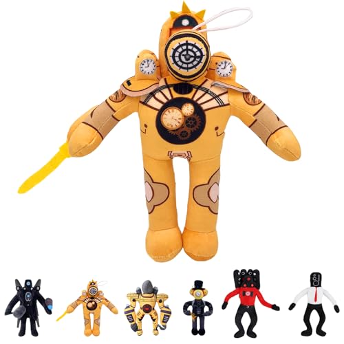 YOUYIKE Skibidi Toilette Plüschtier, The Titan Clockman, Skibidi Toilet Figuren, Anime Game Skibidi Toilet Toy 30CM, Plüschtier Kuscheltier für Kinder, Erwachsene und Spielefans von YOUYIKE