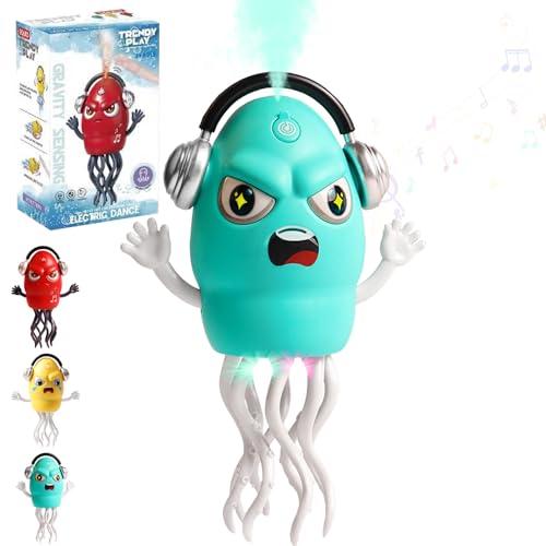 YOUYIKE Tanzender Oktopus, Interaktives Krabbel Musikspielzeug für Babies Tummy Time Toys Sancing Octopus & Automatische Hindernisvermeidung für Baby Junge Mädchen Bauchlage üben (Grün) von YOUYIKE