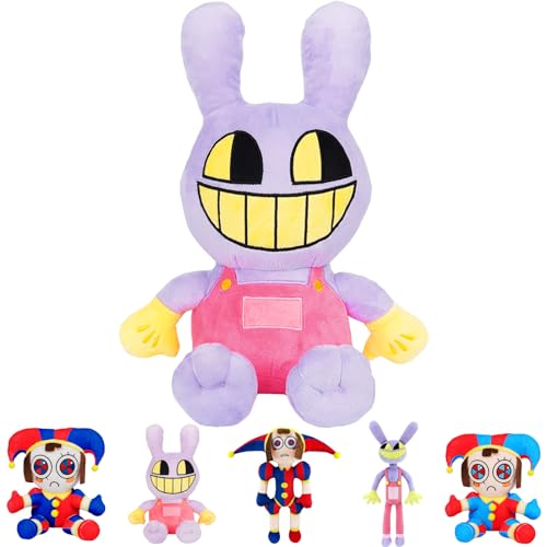 The Digital Circus Plush, 25 cm Amazing Pomni Jax Kuscheltier, Plush Toys for Circus Clowns, Geburtstags Ostern geschenke für Jungen Mädchen Peripheriegeräte von Digitaler Zirkus Plüschtier(Jax) von YOUYIKE