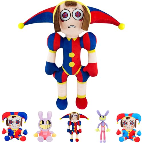 YOUYIKE The Digital Circus Plush, 30 cm Amazing Pomni Jax Kuscheltier, Plush Circus Clowns, Geburtstags Ostern Geschenke für Jungen Mädchen (Pomni-b) von YOUYIKE