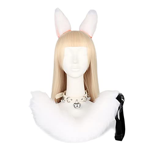 3-teiliges Kostüm-Set, Ohren, Stirnband, Schwanz, Choker für Erwachsene, Halloween, Weihnachten, Tier, Cosplay, Zubehör, Geschenk, Kostümzubehör für Mädchen, Erwachsene, Damen, pelziger Anzug 3-teiliges Kostüm-Set, Ohren, Stirnband, Schwanz, Choker für Erwachsene, Halloween, Weihnachten, Tier, Cosplay, Zubehör, Geschenk, Kostümzubehör für Mädchen, Erwachsene, Damen, pelziger Anzug von YPREWY