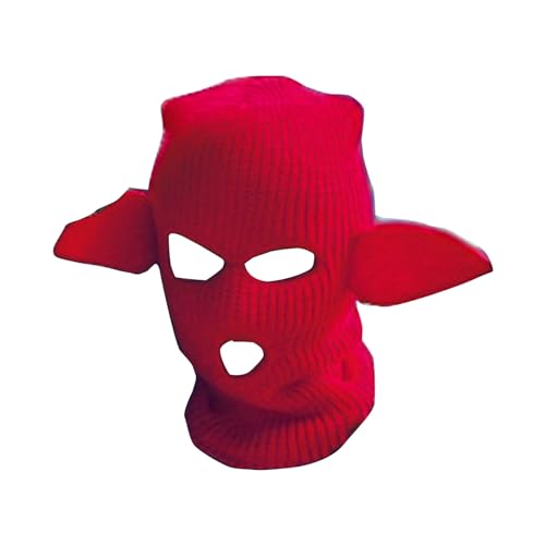 YPREWY 3-Loch-Ohr-Hut für Damen und Herren, Erwachsene, Halloween, handgefertigt, warm, mit Kapuze für Party YPREWY 3-Loch-Ohr-Hut für Damen und Herren, Erwachsene, Halloween, handgefertigt, warm, mit Kapuze für Party von YPREWY