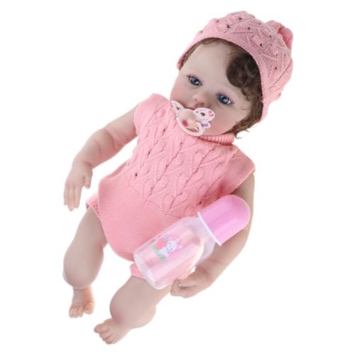 YPREWY 48 cm Offene Augen Neugeborene Babypuppenhand Handwaschfracht Mädchen Babypuppe Mit Bewegenden Gliedmaßen Kinder Intime Begleitpuppe von YPREWY