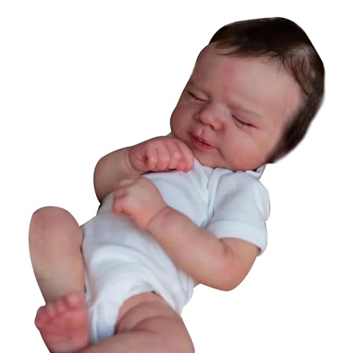 YPREWY 49 cm Baby Girls Rebirth Mit Handgefertigter Implantierter Haarpuppe Mit Beweglichen Arm Und Bein Geschlossene Augen Für Kleinkindgeschenk von YPREWY
