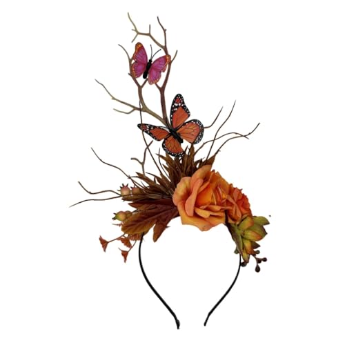 YPREWY Cosplay Kostüm Schmetterling Blume Haarreifen Blume Haarstyling für Live Show Stirnband Cosplay Hexe von YPREWY