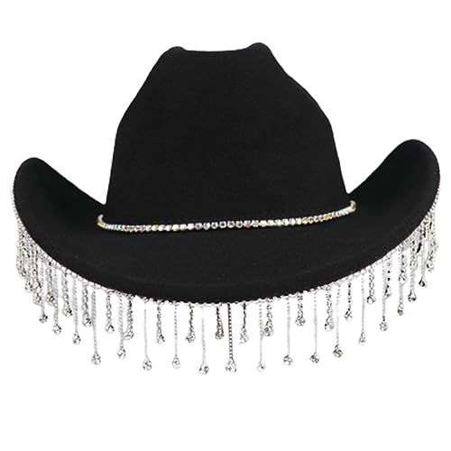 YPREWY Cowboyhut mit Quasten, Disco-Überraschung, für Mädchen, Jungen, Cowgirl-Hut für Karneval, Musikfestival YPREWY Cowboyhut mit Quasten, Disco-Überraschung, für Mädchen, Jungen, Cowgirl-Hut für Karneval, Musikfestival von YPREWY