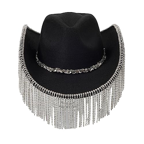 YPREWY Cowboyhut mit Quasten, Überraschung, für Mädchen und Jungen, Cowgirl-Hut für Karneval, Musikfestival YPREWY Cowboyhut mit Quasten, Überraschung, für Mädchen und Jungen, Cowgirl-Hut für Karneval, Musikfestival von YPREWY