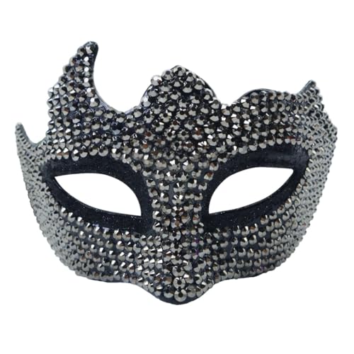 YPREWY Einzigartige Strasssteine, halbes Gesicht, angenehm zu tragen, stilvolles Maskenzubehör für Halloween-Mottopartys YPREWY Einzigartige Strasssteine, halbes Gesicht, angenehm zu tragen, stilvolles Maskenzubehör für Halloween-Mottopartys von YPREWY