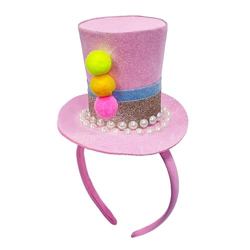 YPREWY Elastisches Haar-Accessoire für kleine Mädchen, Zylinder, Stirnbänder mit glitzernden Pailletten, für Kindergeburtstage, Partys und Versammlungen von YPREWY