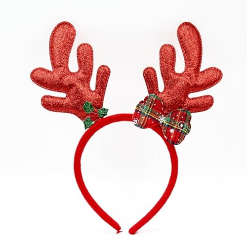 YPREWY Festliches Pailletten-Stirnband, Frohe Weihnachten, Kopfschmuck, Geweih/Schneemann, Haarreif, für Erwachsene, Kinder, Urlaub, Party, dekorativer Kopfschmuck YPREWY Festliches Pailletten-Stirnband, Frohe Weihnachten, Kopfschmuck, Geweih/Schneemann, Haarreif, für Erwachsene, Kinder, Urlaub, Party, dekorativer Kopfschmuck von YPREWY