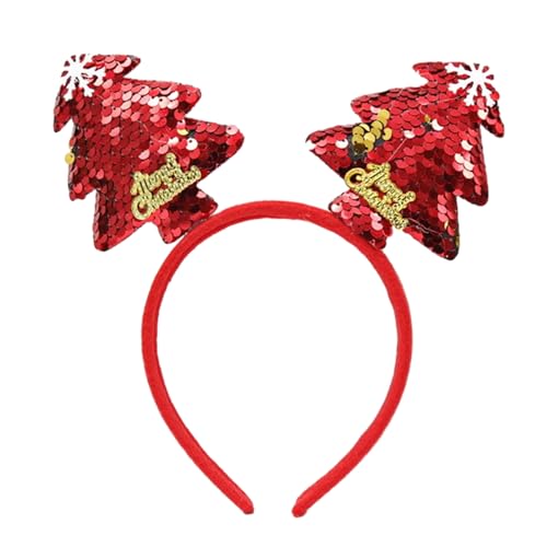 YPREWY Festliches Pailletten-Stirnband, Frohe Weihnachten, Kopfschmuck, Geweih/Schneemann, Haarreif, für Erwachsene, Kinder, Urlaub, Party, dekorativer Kopfschmuck YPREWY Festliches Pailletten-Stirnband, Frohe Weihnachten, Kopfschmuck, Geweih/Schneemann, Haarreif, für Erwachsene, Kinder, Urlaub, Party, dekorativer Kopfschmuck von YPREWY