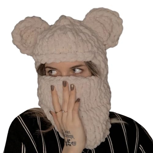 YPREWY Gestrickte Bärenhüte Kopfschmuck Foto Requisiten Handgemachte Kopfbedeckung Foto Requisiten Zubehör Panda Ohren Bär Thema YPREWY Gestrickte Bärenhüte Kopfschmuck Foto Requisiten Handgemachte Kopfbedeckung Foto Requisiten Zubehör Panda Ohren Bär Thema von YPREWY