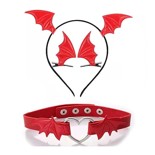 YPREWY Gothic Haarspangen + Stirnband + Choker-Set für Mädchen, für Teenager, Kinder, Punk, Mädchen, Halloween, Cosplay, Kostüm für Bühne, Foto-Requisiten YPREWY Gothic Haarspangen + Stirnband + Choker-Set für Mädchen, für Teenager, Kinder, Punk, Mädchen, Halloween, Cosplay, Kostüm für Bühne, Foto-Requisiten von YPREWY