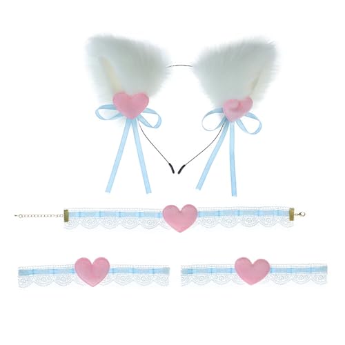 YPREWY Haarreif mit pelzigen Ohren für Frauen mit Fliege, Plüsch-Haarband, LolitaStyle, Cosplay, Stirnband, Party, Kostüm, Halloween, Kopfschmuck YPREWY Haarreif mit pelzigen Ohren für Frauen mit Fliege, Plüsch-Haarband, LolitaStyle, Cosplay, Stirnband, Party, Kostüm, Halloween, Kopfschmuck von YPREWY