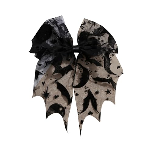 YPREWY Halloween Gothic Fledermaus Spitze Haarnadel bestickt Tüll Schleier Cosplay Kopfschmuck für Frauen Mädchen Party Zubehör Fledermaus Stickerei Spitze Haarnadel von YPREWY