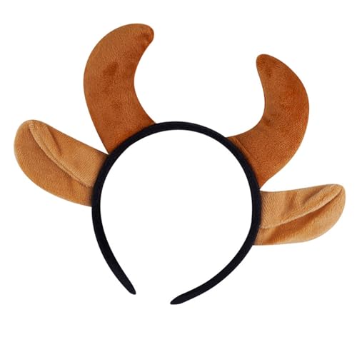 YPREWY Halloween-Kostüm-Kopfschmuck mit flexiblen Hörnern, rutschfestes Haar-Accessoire, hautfreundlicher Stoff, Urlaub, Feiern, leichtes Harz-Stoff-Stirnband von YPREWY