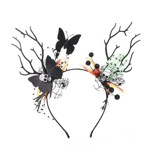 YPREWY Halloween-Thema, Punk-Stirnband für Männer und Frauen, Gothic-Haarreifen, Kostüm-Zubehör, Erwachsene, Teenager, Rollenspiel-Kopfschmuck YPREWY Halloween-Thema, Punk-Stirnband für Männer und Frauen, Gothic-Haarreifen, Kostüm-Zubehör, Erwachsene, Teenager, Rollenspiel-Kopfschmuck von YPREWY