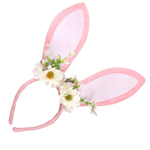 YPREWY Hasen-Ohr-Blumen-Haarreif, Ostern, Cosplay, Kostüm, Hasen, Mädchen, Haarreif, Party, Kopfschmuck, Maskeraden, Requisiten für Damen, Teenager, Festival, Kopfbedeckung YPREWY Hasen-Ohr-Blumen-Haarreif, Ostern, Cosplay, Kostüm, Hasen, Mädchen, Haarreif, Party, Kopfschmuck, Maskeraden, Requisiten für Damen, Teenager, Festival, Kopfbedeckung von YPREWY