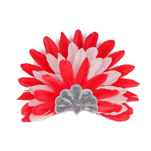 YPREWY Karnevals-Haarreif, gefiederte Pailletten, Flapper-Kopfschmuck für Maskerade, Party, übergroßes gefiedertes Stirnband YPREWY Karnevals-Haarreif, gefiederte Pailletten, Flapper-Kopfschmuck für Maskerade, Party, übergroßes gefiedertes Stirnband von YPREWY
