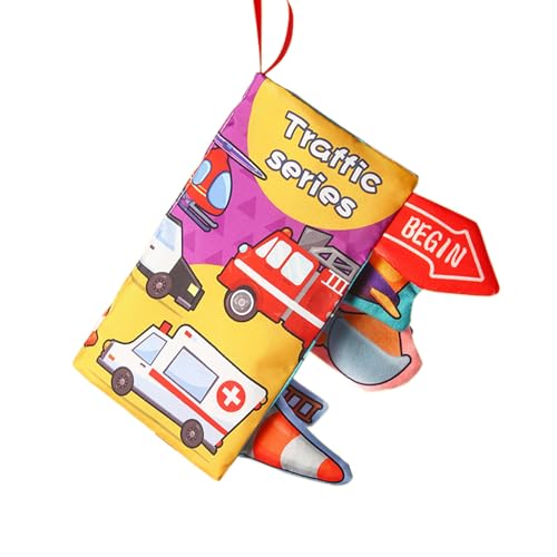 YPREWY Kinder Lieblingsbuch Cartoon Tiere Mit Schwanztuch Gemachtes Stoffbuch Sensorisches Spielzeug Touch Feel First Tuch Crinkle Book von YPREWY