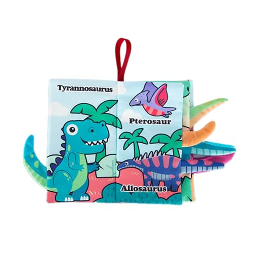 YPREWY Kinder Lieblingsbuch Cartoon Tiere Mit Schwanztuch Gemachtes Stoffbuch Sensorisches Spielzeug Touch Feel First Tuch Crinkle Book von YPREWY