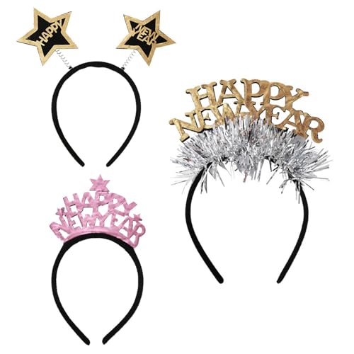 YPREWY Neujahrs-Lametta, modischer Kopfreifen, festlicher Haarschmuck, vielseitiges Styling-Werkzeug für Kinder und Erwachsene, Foto-Requisiten von YPREWY