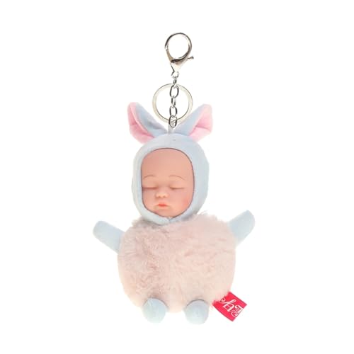 YPREWY Plüsch-Schlüsselanhänger für schlafendes Baby, Dekoration, Zubehör, Rucksack, weich, für Kinder, Mädchen, 15 cm hoch von YPREWY