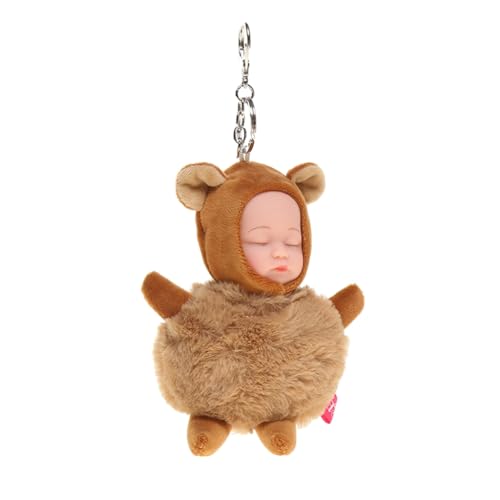 YPREWY Plüsch-Schlüsselanhänger für schlafendes Baby, Dekoration, Zubehör, Rucksack, weich, für Kinder, Mädchen, 15 cm hoch von YPREWY