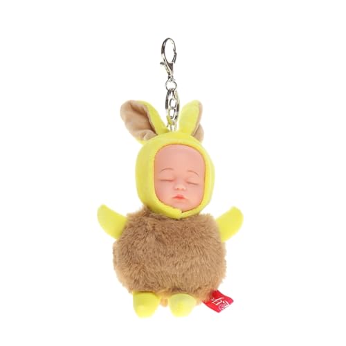 YPREWY Plüsch-Schlüsselanhänger für schlafendes Baby, Dekoration, Zubehör, Rucksack, weich, für Kinder, Mädchen, 15 cm hoch von YPREWY