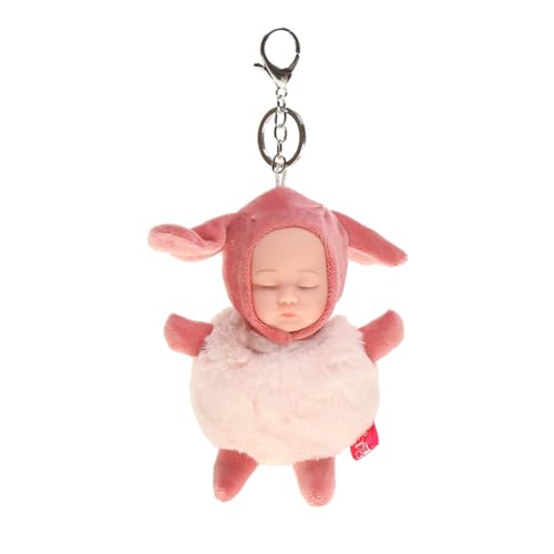 YPREWY Plüsch-Schlüsselanhänger für schlafendes Baby, Dekoration, Zubehör, Rucksack, weich, für Kinder, Mädchen, 15 cm hoch von YPREWY