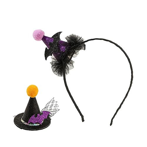 YPREWY Schöne Hexenhut-Form, Haarspange, Stirnband, Halloween-Haarspange, Punk, Hexenhut, Stirnband, für Fotografie YPREWY Schöne Hexenhut-Form, Haarspange, Stirnband, Halloween-Haarspange, Punk, Hexenhut, Stirnband, für Fotografie von YPREWY