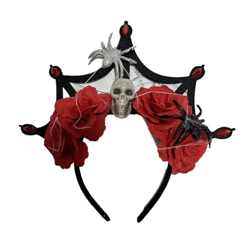 YPREWY Spitze Hexenkostüm Haarreifen Dunkelblut Skelett Haarstyling für Live Show Stirnband Karneval YPREWY Spitze Hexenkostüm Haarreifen Dunkelblut Skelett Haarstyling für Live Show Stirnband Karneval von YPREWY