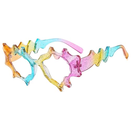 YPREWY Unregelmäßiger Rahmen für Mädchen, Teenager, auffällig, Karneval, Party, Fotografie, Werkzeug, Outdoor-Camping-Brille von YPREWY