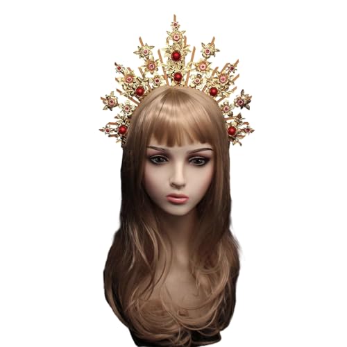 YPREWY Verschiedene Arten zur Auswahl, Cosplay-Kronen-Stirnband-Set, Festival-Haarreifen, Halloween, Kopfschmuck, Neujahrsrequisite, Uni von YPREWY
