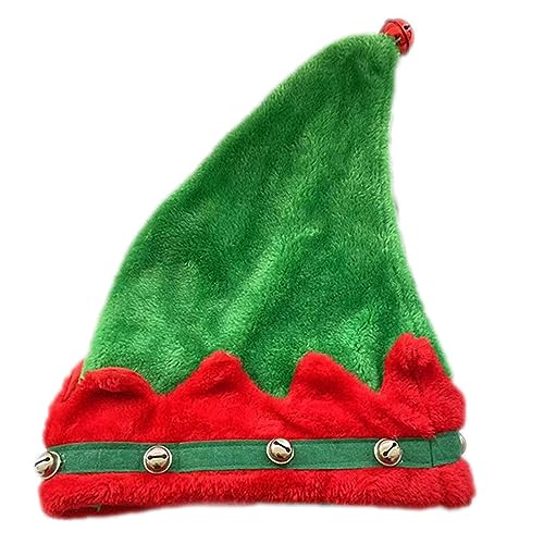 YPREWY Verschmitzte Weihnachts-Kopfbedeckung mit Glocken für die Feiertage, bunte Outfits für Cosplay, SantaHelpers von YPREWY