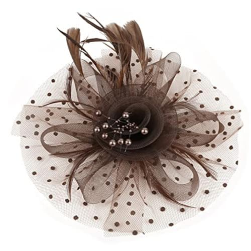 YPREWY Vintage-Stil, Netz-Hut mit gefiedertem Stirnband, Haarschmuck, Haarschmuck, Kopfbedeckung für Hochzeiten und Partys YPREWY Vintage-Stil, Netz-Hut mit gefiedertem Stirnband, Haarschmuck, Haarschmuck, Kopfbedeckung für Hochzeiten und Partys von YPREWY