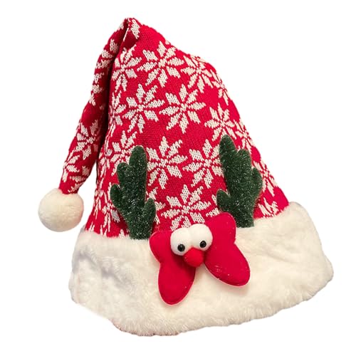 YPREWY Weihnachtsmütze mit weißer Krempe für Weihnachten, Festival, Party, Neujahr, Kopfbedeckung, Weihnachtsmann-Kostüm-Zubehör YPREWY Weihnachtsmütze mit weißer Krempe für Weihnachten, Festival, Party, Neujahr, Kopfbedeckung, Weihnachtsmann-Kostüm-Zubehör von YPREWY