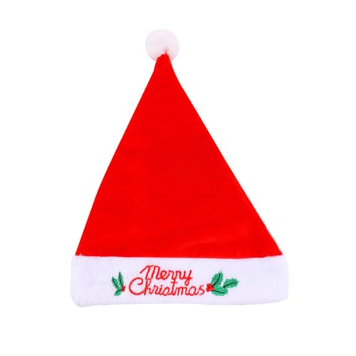 YPREWY Weihnachtsmütze mit weißer Krempe für Weihnachten, Festival, Party, Neujahr, Kopfbedeckung, Weihnachtsmann-Kostüm-Zubehör YPREWY Weihnachtsmütze mit weißer Krempe für Weihnachten, Festival, Party, Neujahr, Kopfbedeckung, Weihnachtsmann-Kostüm-Zubehör von YPREWY