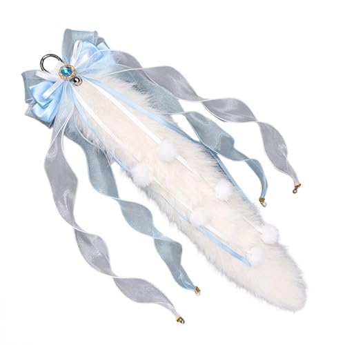 YPREWY Wolf-Rollenspiel-Outfit, Zubehör, pelziger Schwanz, Plüsch-Ohr-Stirnband mit Schleife, Dekoration, für Damen, Halloween, Tierkostüm, stilvolles Cosplay-Outfit YPREWY Wolf-Rollenspiel-Outfit, Zubehör, pelziger Schwanz, Plüsch-Ohr-Stirnband mit Schleife, Dekoration, für Damen, Halloween, Tierkostüm, stilvolles Cosplay-Outfit von YPREWY