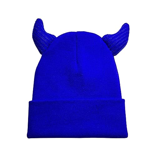 YPREWY Y2K-Girl-Hut mit gehäkeltem Horn für Damen, Teufelshut mit gehäkeltem Horn YPREWY Y2K-Girl-Hut mit gehäkeltem Horn für Damen, Teufelshut mit gehäkeltem Horn von YPREWY