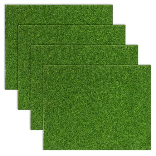 YQQYG 4 Stück Kunstgras Dekoration, 20 x 25 cm Mini Kunstgarten Gras Teppich Dekor Basteln, Grasmatte für Basteln Außen Dekorationen Puppenhaus DIY Ornament YQQYG 4 Stück Kunstgras Dekoration, 20 x 25 cm Mini Kunstgarten Gras Teppich Dekor Basteln, Grasmatte für Basteln Außen Dekorationen Puppenhaus DIY Ornament von YQQYG