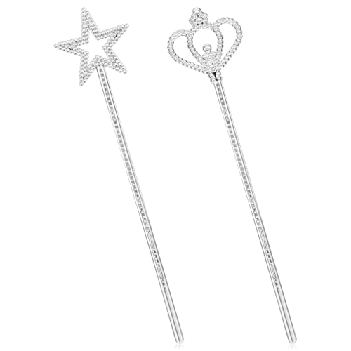 YQQYG 2 Stück Feenstab für Kinder, Stern Zauberstab Glitzer für Mädchen, Fee Sternstab mit Kronenzauberstab, Prinzessin Zauberstäbe für Weihnachten, Cosplay Dekoration, Hochzeit, Urlaubskostüm YQQYG 2 Stück Feenstab für Kinder, Stern Zauberstab Glitzer für Mädchen, Fee Sternstab mit Kronenzauberstab, Prinzessin Zauberstäbe für Weihnachten, Cosplay Dekoration, Hochzeit, Urlaubskostüm von YQQYG